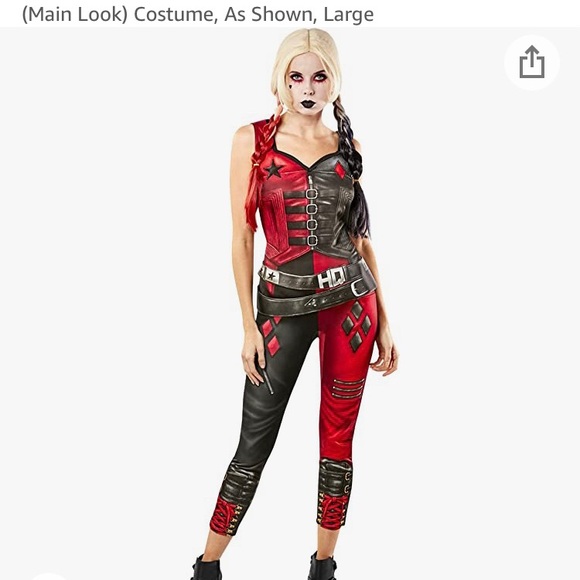 Harley Quinn suicide squad costume! Size Large. NEVER BEEN WORN. - Picture 3 of 7